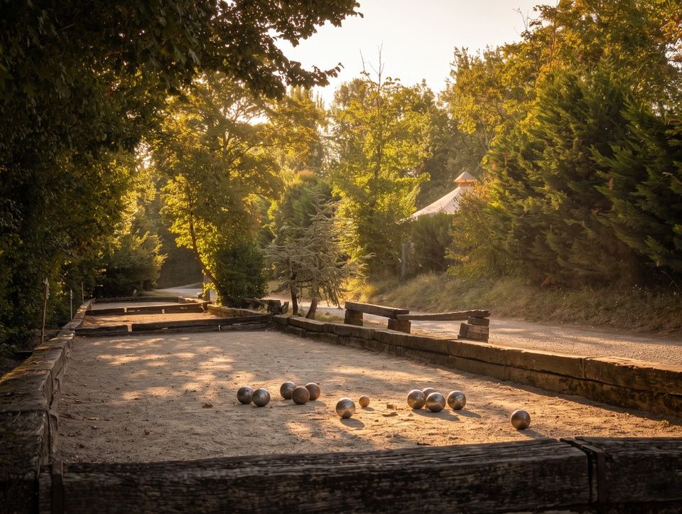 Terrains de pétanque arborés du Domaine Devèze